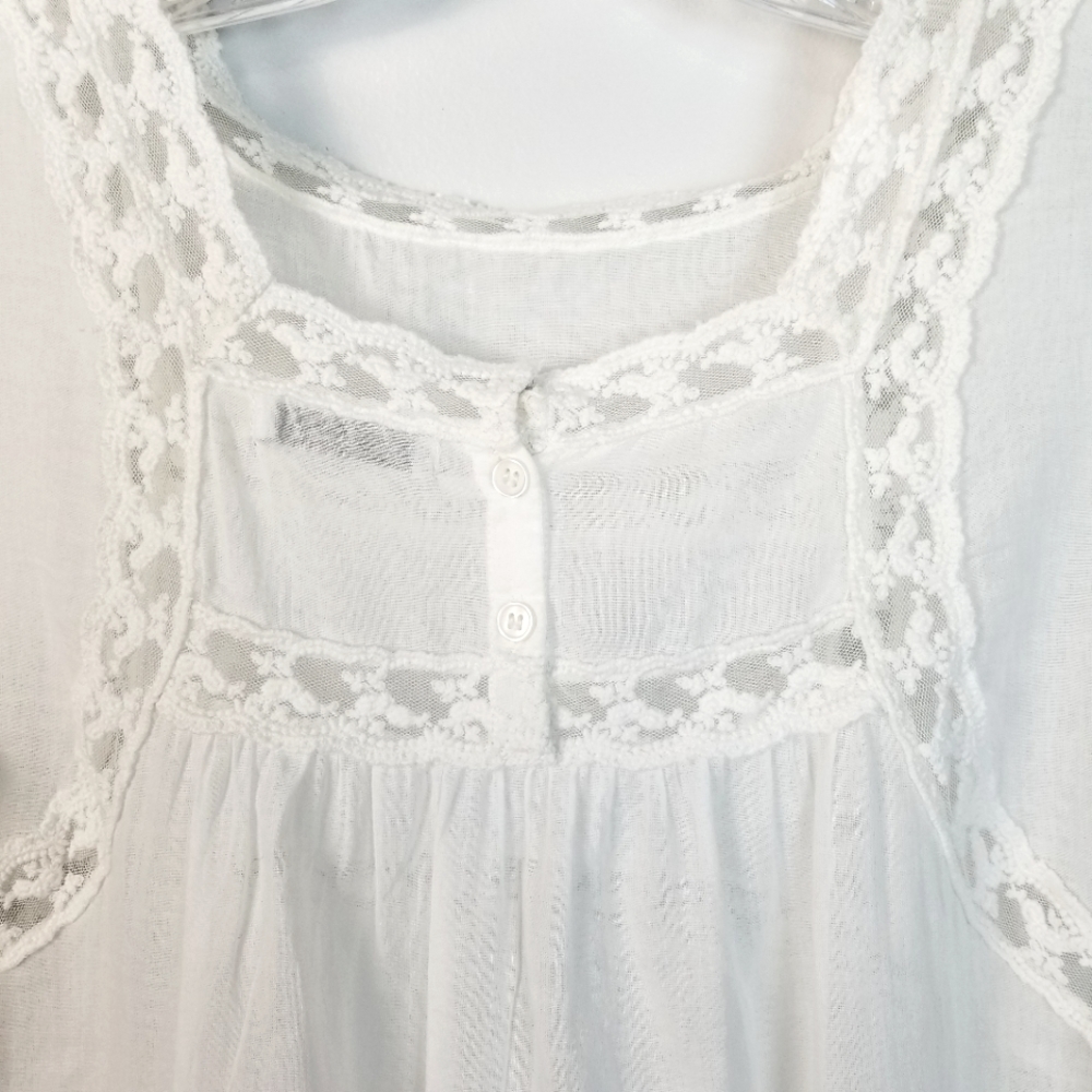 Mes Demoiselles Paris White Hi-low Top Size 38 EU or small US - Picture 5 of 7
